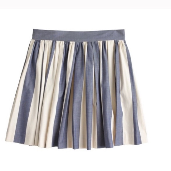 Maison Kitsuné Blue Striped Skater Skirt - Picture 1 of 8